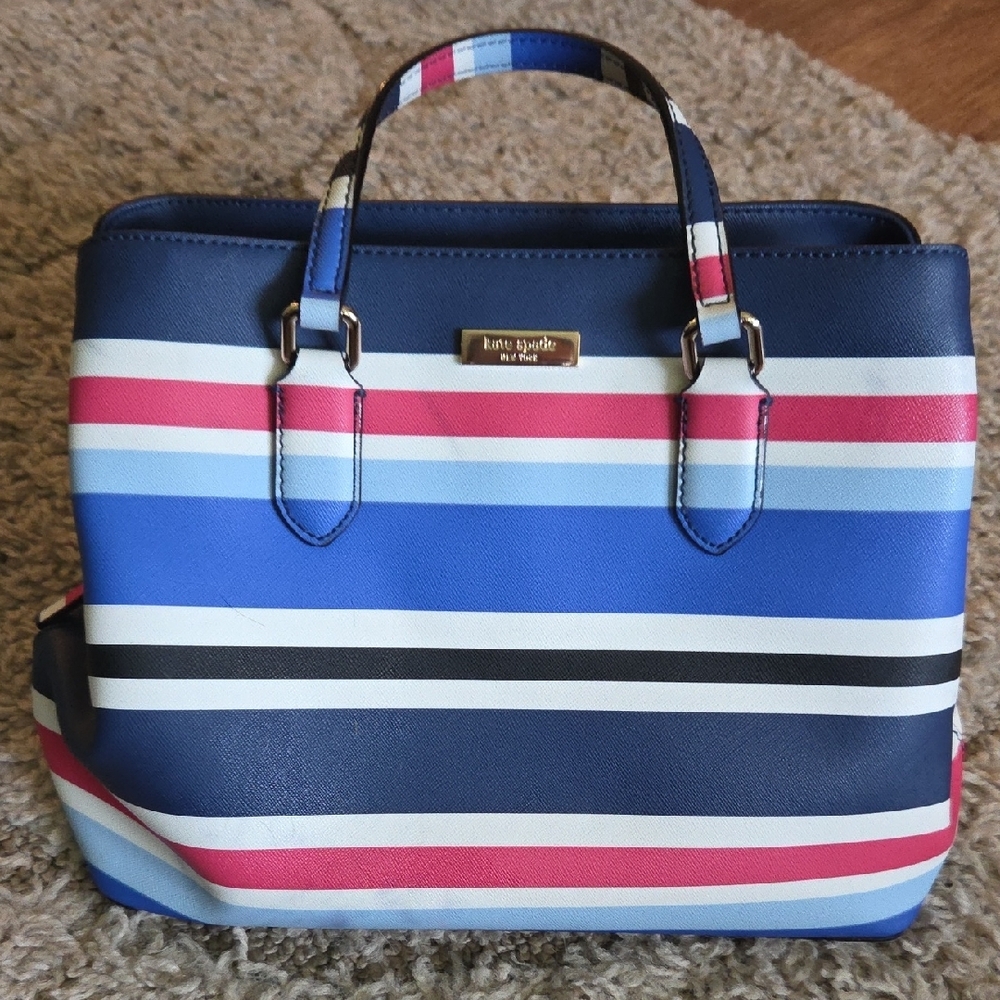 Kate Spade Blue and Pink Satchel